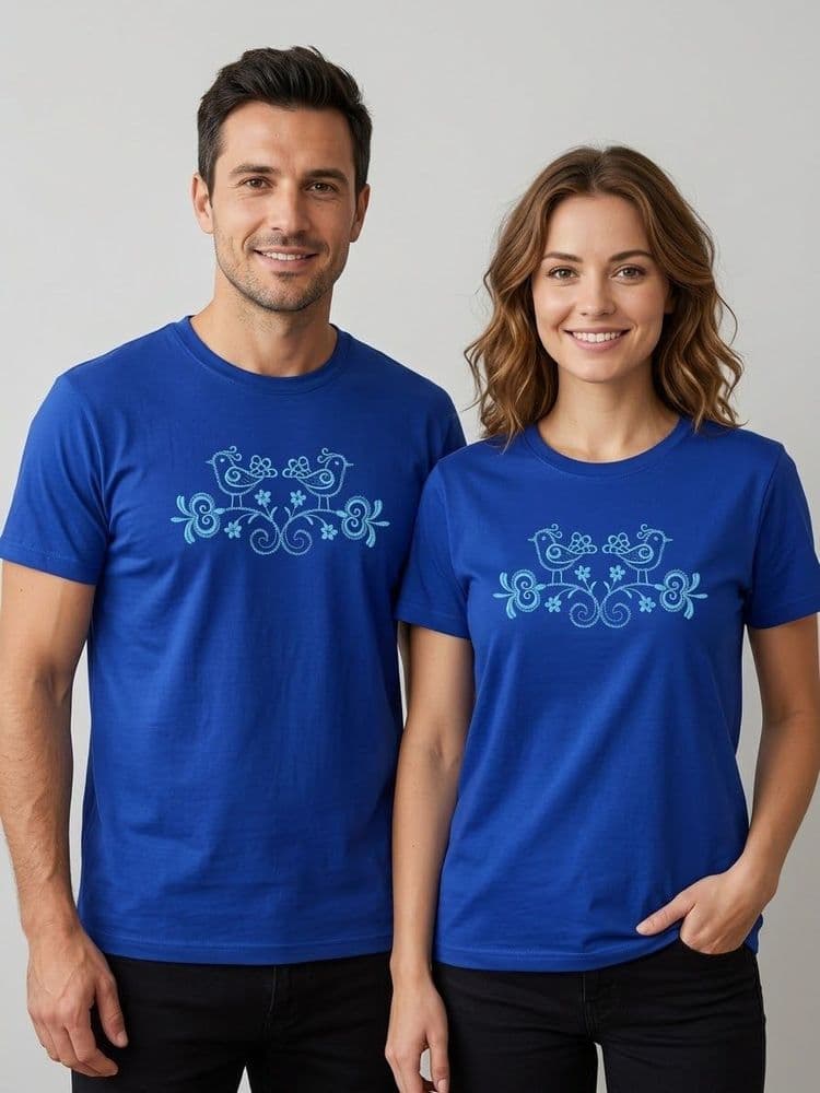 Tričko vyšívané Unisex Vratko